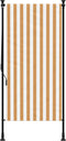vidaXL - Rolgordijn - voor - buiten - 100x270 - cm - stof - en - staal - oranje - en - wit