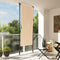 vidaXL - Rolgordijn - voor - buiten - 100x270 - cm - stof - en - staal - oranje - en - wit