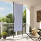 vidaXL - Rolgordijn - voor - buiten - 100x270 - cm - stof - en - staal - blauw - en - wit