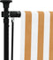 vidaXL - Rolgordijn - voor - buiten - 100x270 - cm - stof - en - staal - oranje - en - wit