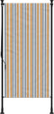 vidaXL - Rolgordijn - voor - buiten - 100x270 - cm - stof - en - staal - geel - en - wit