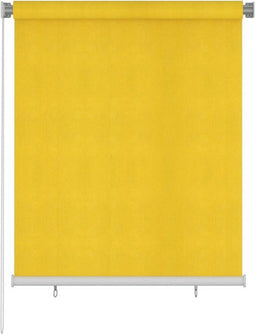 vidaXL - Rolgordijn - voor - buiten - 120x140 - cm - HDPE - geel