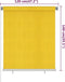 vidaXL - Rolgordijn - voor - buiten - 120x140 - cm - HDPE - geel