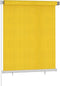 vidaXL - Rolgordijn - voor - buiten - 120x140 - cm - HDPE - geel