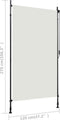 vidaXL - Rolgordijn - voor - buiten - 120x270 - cm - crème