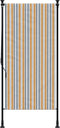vidaXL - Rolgordijn - voor - buiten - 120x270 - cm - stof - en - staal - geel - en - wit