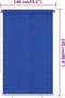 vidaXL - Rolgordijn - voor - buiten - 140x230 - cm - HDPE - blauw