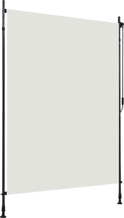 vidaXL - Rolgordijn - voor - buiten - 150x270 - cm - crème