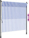 vidaXL - Rolgordijn - voor - buiten - 150x270 - cm - stof - en - staal - blauw - en - wit
