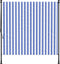 vidaXL - Rolgordijn - voor - buiten - 150x270 - cm - stof - en - staal - blauw - en - wit