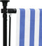 vidaXL - Rolgordijn - voor - buiten - 150x270 - cm - stof - en - staal - blauw - en - wit