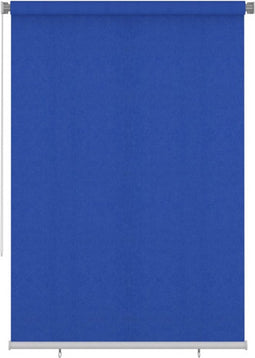 vidaXL - Rolgordijn - voor - buiten - 160x230 - cm - HDPE - blauw