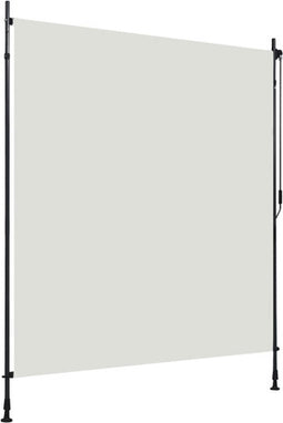 vidaXL - Rolgordijn - voor - buiten - 200x270 - cm - crème