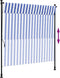 vidaXL - Rolgordijn - voor - buiten - 200x270 - cm - stof - en - staal - blauw - en - wit