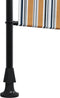vidaXL - Rolgordijn - voor - buiten - 200x270 - cm - stof - en - staal - geel - en - wit