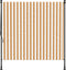 vidaXL - Rolgordijn - voor - buiten - 200x270 - cm - stof - en - staal - oranje - en - wit