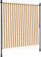 vidaXL - Rolgordijn - voor - buiten - 200x270 - cm - stof - en - staal - oranje - en - wit