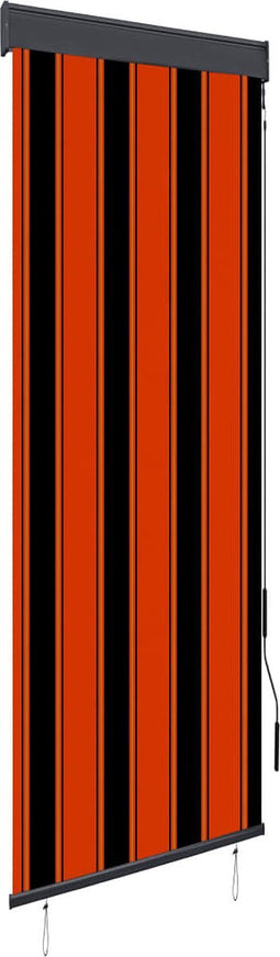 vidaXL - Rolgordijn - voor - buiten - 60x250 - cm - oranje - en - bruin
