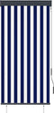 vidaXL - Rolgordijn - voor - buiten - 80x250 - cm - blauw - en - wit
