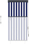 vidaXL - Rolgordijn - voor - buiten - 80x250 - cm - blauw - en - wit