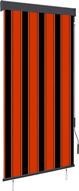 vidaXL - Rolgordijn - voor - buiten - 80x250 - cm - oranje - en - bruin