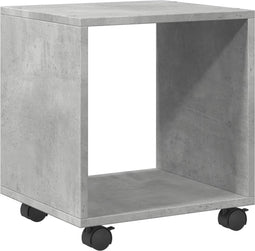 vidaXL - Rolkast - 37x33x42,5 - cm - bewerkt - hout - betongrijs