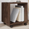 vidaXL - Rolkast - 37x33x42,5 - cm - bewerkt - hout - bruin - eikenkleurig