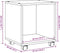 vidaXL - Rolkast - 37x33x42,5 - cm - bewerkt - hout - bruin - eikenkleurig