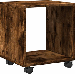 vidaXL - Rolkast - 37x33x42,5 - cm - bewerkt - hout - gerookt - eikenkleurig
