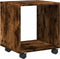 vidaXL - Rolkast - 37x33x42,5 - cm - bewerkt - hout - gerookt - eikenkleurig