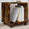 vidaXL - Rolkast - 37x33x42,5 - cm - bewerkt - hout - gerookt - eikenkleurig