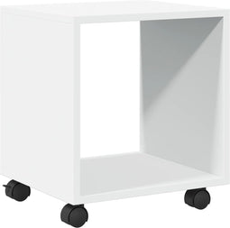 vidaXL - Rolkast - 37x33x42,5 - cm - bewerkt - hout - wit