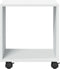 vidaXL - Rolkast - 37x33x42,5 - cm - bewerkt - hout - wit