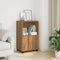 vidaXL - Rolkast - 55x40x91 - cm - bewerkt - hout - artisanaal - eikenkleurig