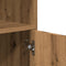 vidaXL - Rolkast - 55x40x91 - cm - bewerkt - hout - artisanaal - eikenkleurig