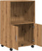vidaXL - Rolkast - 55x40x91 - cm - bewerkt - hout - artisanaal - eikenkleurig