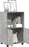 vidaXL - Rolkast - 55x40x91 - cm - bewerkt - hout - betongrijs