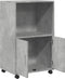 vidaXL - Rolkast - 55x40x91 - cm - bewerkt - hout - betongrijs