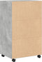 vidaXL - Rolkast - 55x40x91 - cm - bewerkt - hout - betongrijs