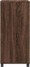 vidaXL - Rolkast - 55x40x91 - cm - bewerkt - hout - bruin - eikenkleurig