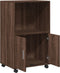 vidaXL - Rolkast - 55x40x91 - cm - bewerkt - hout - bruin - eikenkleurig