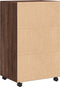 vidaXL - Rolkast - 55x40x91 - cm - bewerkt - hout - bruin - eikenkleurig