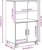 vidaXL - Rolkast - 55x40x91 - cm - bewerkt - hout - gerookt - eikenkleurig