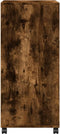 vidaXL - Rolkast - 55x40x91 - cm - bewerkt - hout - gerookt - eikenkleurig
