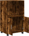 vidaXL - Rolkast - 55x40x91 - cm - bewerkt - hout - gerookt - eikenkleurig
