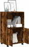 vidaXL - Rolkast - 55x40x91 - cm - bewerkt - hout - gerookt - eikenkleurig