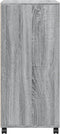 vidaXL - Rolkast - 55x40x91 - cm - bewerkt - hout - grijs - sonoma - eikenkleurig
