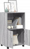 vidaXL - Rolkast - 55x40x91 - cm - bewerkt - hout - grijs - sonoma - eikenkleurig