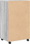 vidaXL - Rolkast - 55x40x91 - cm - bewerkt - hout - grijs - sonoma - eikenkleurig