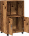 vidaXL - Rolkast - 55x40x91 - cm - bewerkt - hout - oud - houtkleurig